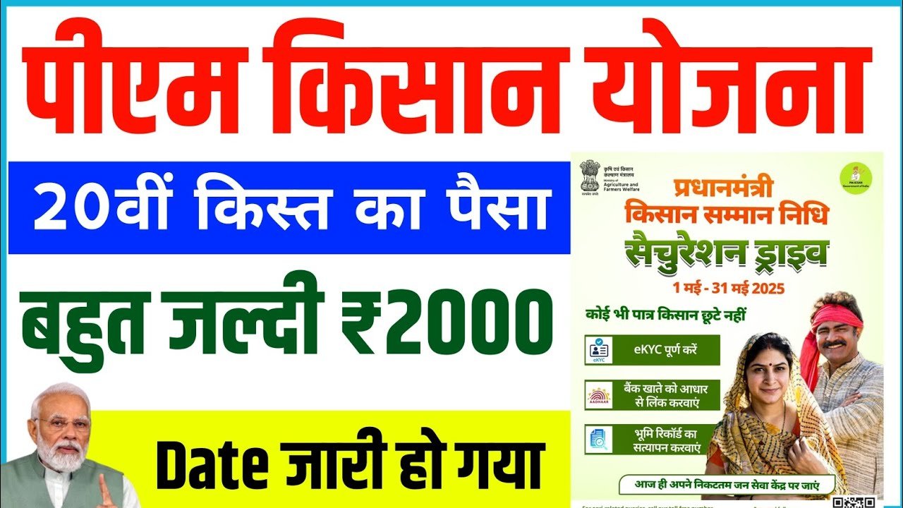PM Kisan 20th Installment